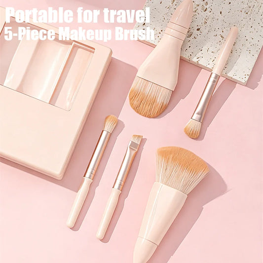 Makeup Brush Mini 5PCS Storage Case