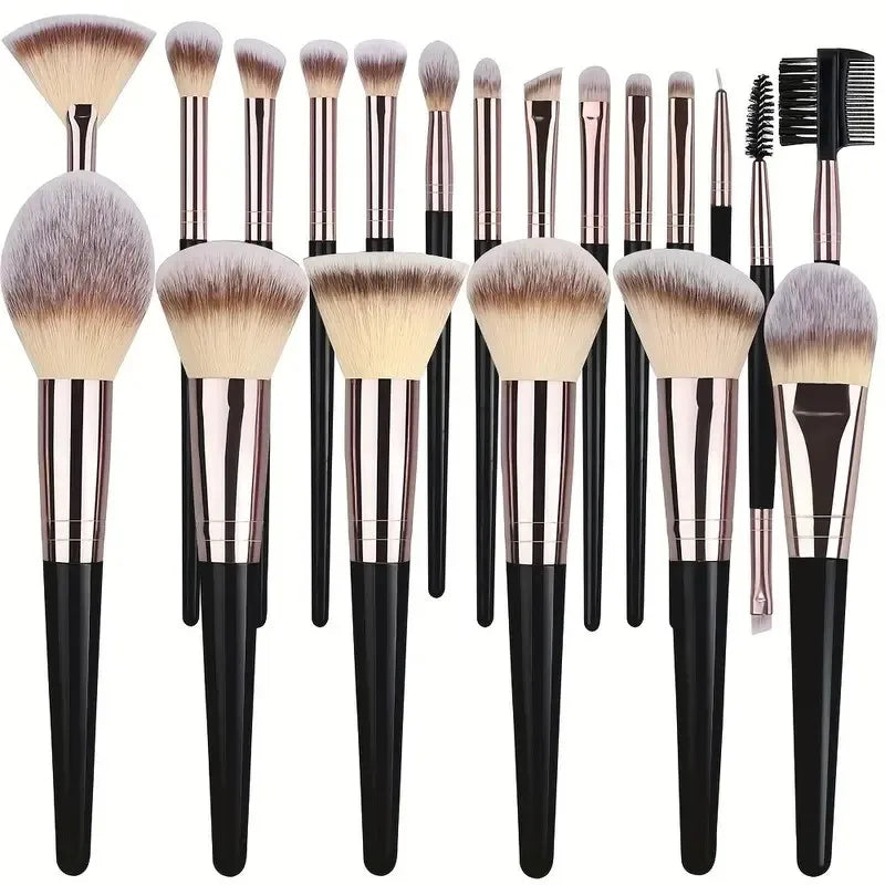 3-20PCS Professional Makeup Brush Set Soft Fluffy Kabuki