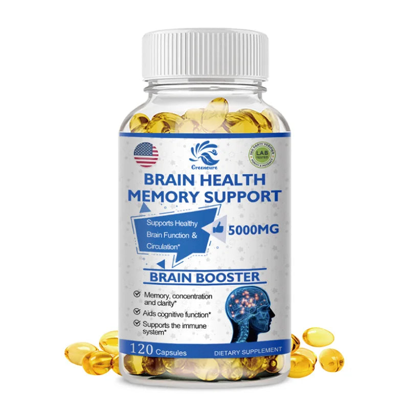 Brain Support Capsules – Ginkgo Biloba + B6 for Memory & Focus