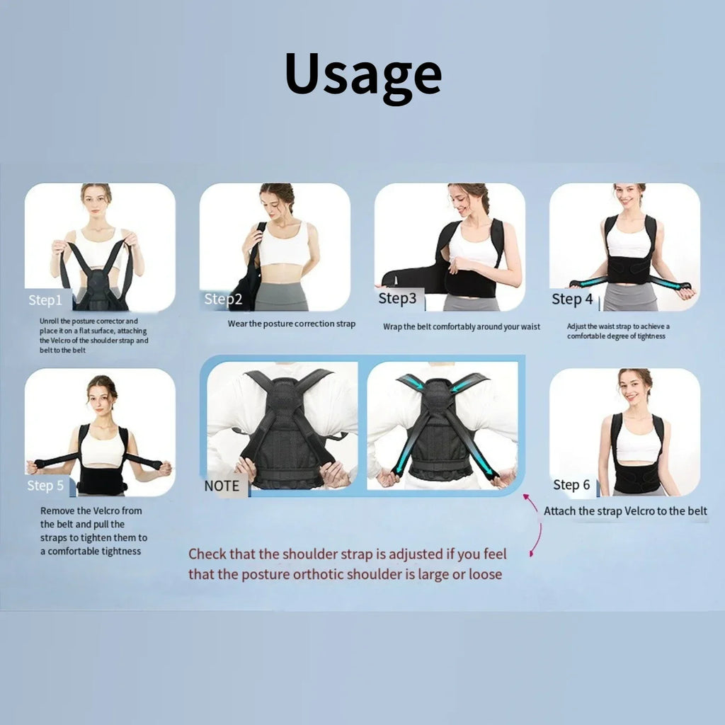Adjustable Posture Corrector Brace – Men & Women