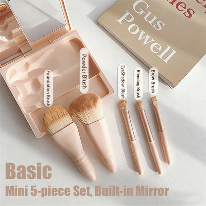 Makeup Brush Mini 5PCS Storage Case