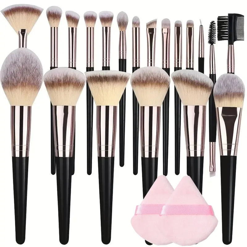 3-20PCS Professional Makeup Brush Set Soft Fluffy Kabuki
