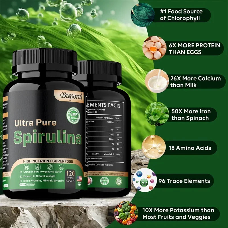 Organic Spirulina - Detoxification, Immune System, Cardiovascular Health
