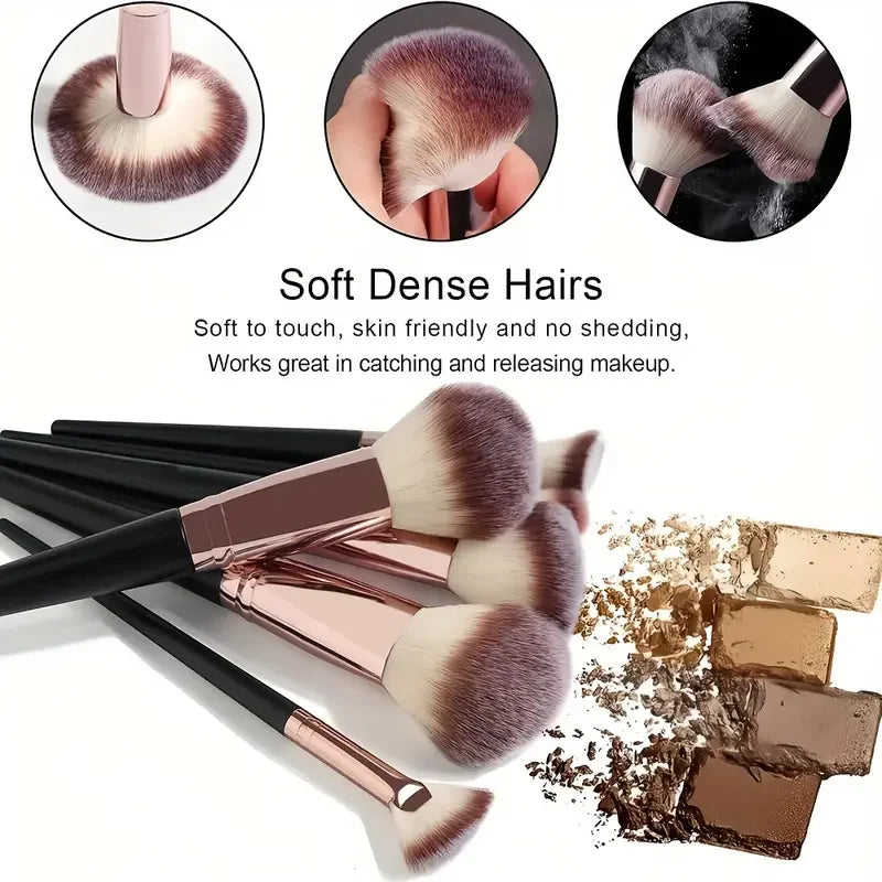 3-20PCS Professional Makeup Brush Set Soft Fluffy Kabuki