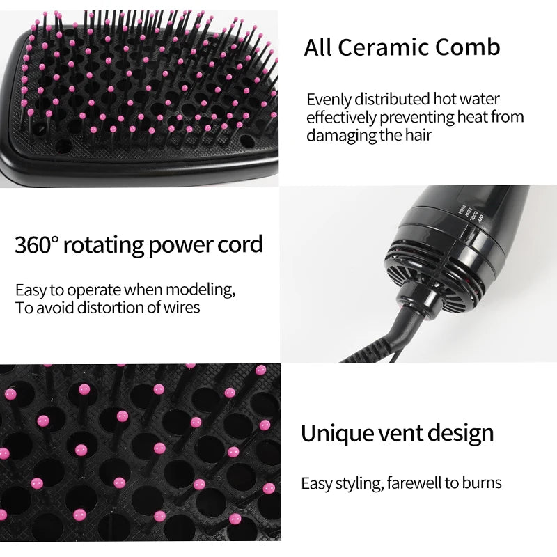 Hair Dryer Brush Portable Hot Air Brush