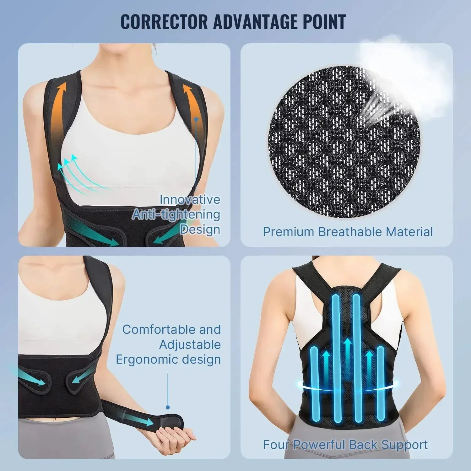 Adjustable Posture Corrector Brace – Men & Women