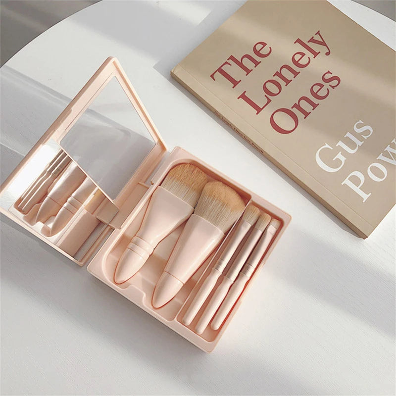 Makeup Brush Mini 5PCS Storage Case