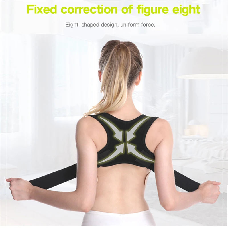 Adjustable Posture Corrector Back Brace Shoulder Support Prevention Humpback
