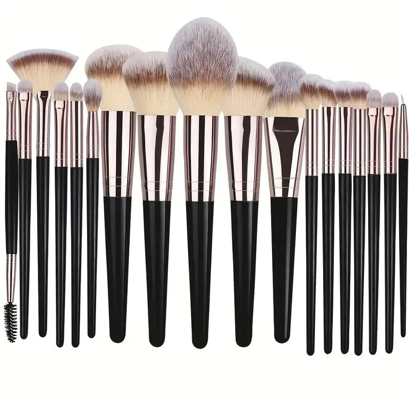 3-20PCS Professional Makeup Brush Set Soft Fluffy Kabuki