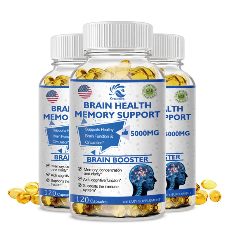 Brain Support Capsules – Ginkgo Biloba + B6 for Memory & Focus