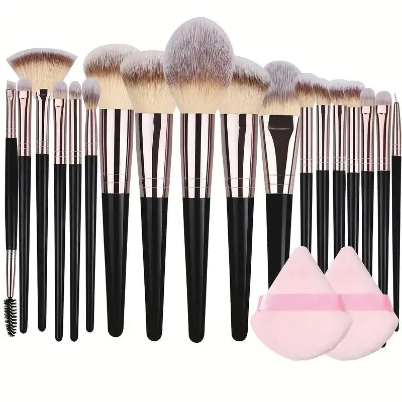 3-20PCS Professional Makeup Brush Set Soft Fluffy Kabuki